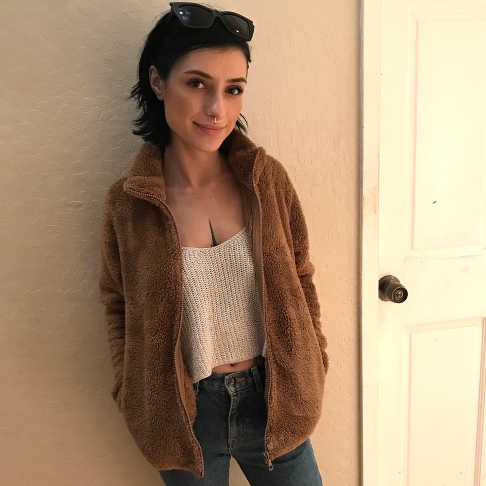 Uniqlo Fluffy Fleece Teddy Jacket.